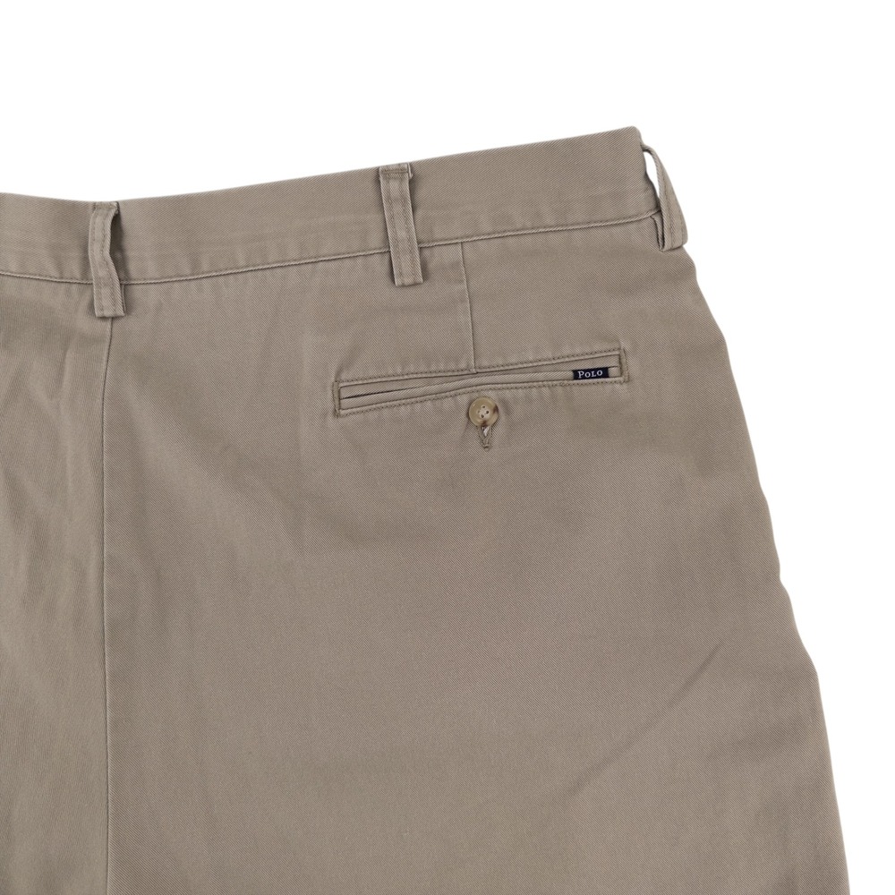 Polo Ralph Lauren Mens 40 Classic Fit Pleated 9" Beige Chino Shorts Preppy Khaki - Picture 7 of 7